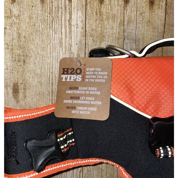 Arcadia Trail Life Flotation Aquatic Dog Vest Orange XS Harness w Compass‎ - Picture 2 of 6